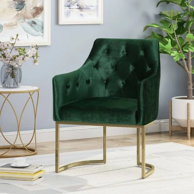 Cheapest ⭐ McDonough Modern Tufted Glam Accent Chair - Christopher Knight Home Teal 🎁 4 Cheapest ⭐ McDonough Modern Tufted Glam Accent Chair - Christopher Knight Home Teal 🎁 - Image 2