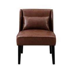 New 👍 Leather Lounge Chair Brown - Teamson Home 👍 -Living Room Chairs Sales unnamed file 7371