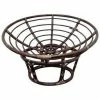 Discount ⌛ 42" Rattan Papasan Chair with Solid Twill Cushion - International Caravan Black ✔️ -Living Room Chairs Sales unnamed file 7434
