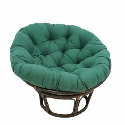 Discount ⌛ 42" Rattan Papasan Chair with Solid Twill Cushion - International Caravan Black ✔️ -Living Room Chairs Sales unnamed file 7440