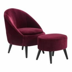 Best deal π Nico Mid Century Modern Accent Chair and Ottoman Set French Merlot Red Velvet - Adore Decor 𧨠16 Best deal π Nico Mid Century Modern Accent Chair and Ottoman Set French Merlot Red Velvet - Adore Decor 𧨠-Living Room Chairs Sales unnamed file 7456