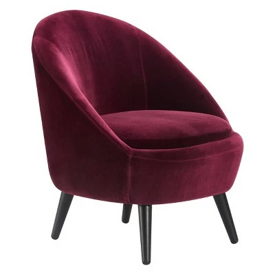 Best deal π Nico Mid Century Modern Accent Chair and Ottoman Set French Merlot Red Velvet - Adore Decor 𧨠7 Best deal π Nico Mid Century Modern Accent Chair and Ottoman Set French Merlot Red Velvet - Adore Decor 𧨠- Image 5