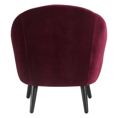 Best deal π Nico Mid Century Modern Accent Chair and Ottoman Set French Merlot Red Velvet - Adore Decor 𧨠11 Best deal π Nico Mid Century Modern Accent Chair and Ottoman Set French Merlot Red Velvet - Adore Decor 𧨠- Image 9