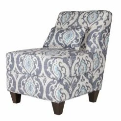 Cheap 😉 Blue Slate Collection Accent Chair Gray/Light/Large Damask - HomePop ⭐ -Living Room Chairs Sales unnamed file 7525