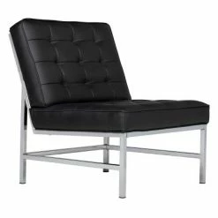 Budget 🎁 Ashlar Bonded Leather Tufted Chair - Studio Designs Home Black 🛒 -Living Room Chairs Sales unnamed file 7723