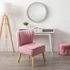 Wholesale 🌟 Lynwood Velvet Armless Accent Chair Pink - CorLiving 🛒