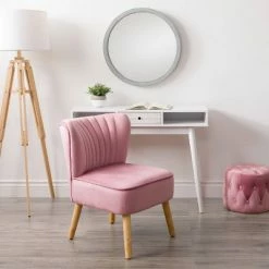 Wholesale 🌟 Lynwood Velvet Armless Accent Chair Pink - CorLiving 🛒