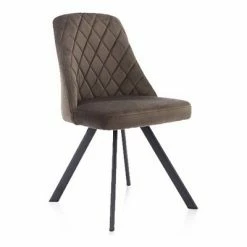 Outlet 😍 Set of 2 Lina Diamond Stitched Accent Chairs - miBasics Brown 😉 -Living Room Chairs Sales unnamed file 7767