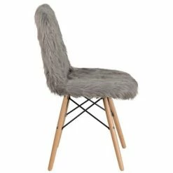 Buy 🧨 Shaggy 🐕 Dog Accent Chair Charcoal Gray - Riverstone Furniture Collection ❤️