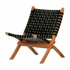 Cheapest 🥰 Balka Woven Leather Lounge Chair - South Shore Black ⌛ -Living Room Chairs Sales unnamed file 7810