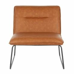 Best deal 🥰 Casper Industrial Accent Chair - LumiSource Camel ✨ -Living Room Chairs Sales unnamed file 7847