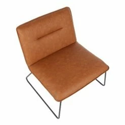 Best deal 🥰 Casper Industrial Accent Chair - LumiSource Camel ✨ -Living Room Chairs Sales unnamed file 7848
