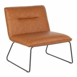Best deal 🥰 Casper Industrial Accent Chair - LumiSource Camel ✨ -Living Room Chairs Sales unnamed file 7852