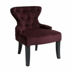 New 🎉 Curves Hour Glass Accent Chair Velvet - OSP Home Furnishings Blue 👍 -Living Room Chairs Sales unnamed file 7869