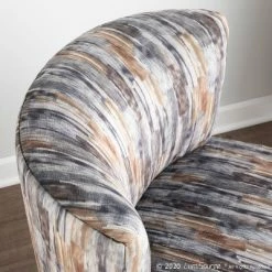Top 10 🛒 Fran Contemporary Upholstered Slipper Chair - LumiSource Gold/gray 🎁 -Living Room Chairs Sales unnamed file 7878