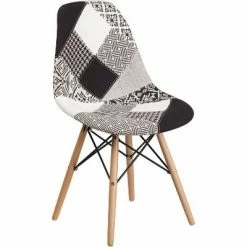 Brand new 🔥 Elon Series Fabric Chair with Wooden Legs - Riverstone Furniture Collection Turin Patchwork ✔️ -Living Room Chairs Sales unnamed file 7966
