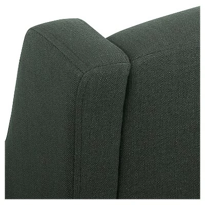 Cheapest ✔️ Modern Swoop Accent Chair with Nailhead Trim - Homepop Rich Charcoal 👍 7 Cheapest ✔️ Modern Swoop Accent Chair with Nailhead Trim - Homepop Rich Charcoal 👍 - Image 5