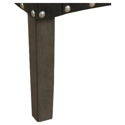 Cheapest ✔️ Modern Swoop Accent Chair with Nailhead Trim - Homepop Rich Charcoal 👍 9 Cheapest ✔️ Modern Swoop Accent Chair with Nailhead Trim - Homepop Rich Charcoal 👍 - Image 7