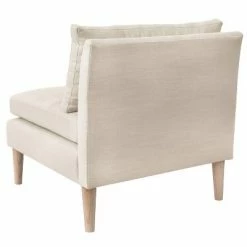 Budget 😉 Armless Chair with Pull Seam Pillow Linen Talc - Simply Shabby Chic® 👍 -Living Room Chairs Sales unnamed file 8049