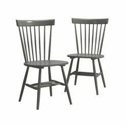 Cheap 👍 2pk New Grange Spindle Back Accent Chairs - Sauder Pewter/green 🧨 -Living Room Chairs Sales unnamed file 8058