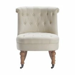 Outlet 😀 Elmhurst Tufted Accent Chair - Finch Vintage Cream 🔥 -Living Room Chairs Sales unnamed file 8061