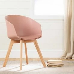 Flash Sale ✔️ Flam Chair with Wooden Legs - South Shore Black ⌛