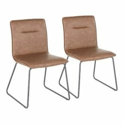 Deals 🤩 Set of 2 Casper Industrial Chairs - LumiSource Gray 🔥 -Living Room Chairs Sales unnamed file 8129