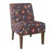 New 🔥 Armless Accent Chair Blue/Pink Floral - HomePop 🌟 -Living Room Chairs Sales unnamed file 8160