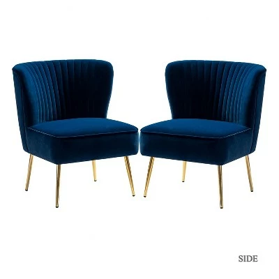Deals π Quentin Velvet Accent Side Chair with Padded Seat Set of 2 | Karat Home β 13 Deals π Quentin Velvet Accent Side Chair with Padded Seat Set of 2 | Karat Home β - Image 11