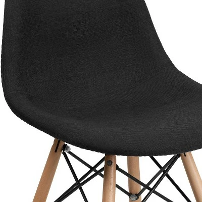 Promo π₯° Flash Furniture Elon Series Fabric Chair with Wooden Legs 𧨠4 Promo π₯° Flash Furniture Elon Series Fabric Chair with Wooden Legs 𧨠- Image 2