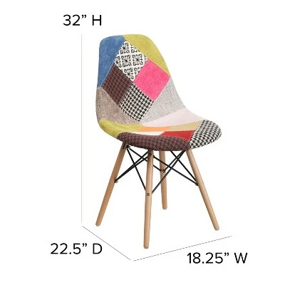 Promo π₯° Flash Furniture Elon Series Fabric Chair with Wooden Legs 𧨠11 Promo π₯° Flash Furniture Elon Series Fabric Chair with Wooden Legs 𧨠- Image 9