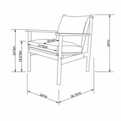 Best deal 😀 Hearth & Hand W/Magnolia Furniture Slatted Wood Accent Chair with Cushions - Hearth & Hand™ with Magnolia Indigo ⌛ -Living Room Chairs Sales unnamed file 831