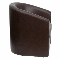 Best reviews of 🌟 Flash Furniture Brown LeatherSoft Barrel-Shaped Guest Chair 👏 -Living Room Chairs Sales unnamed file 8312