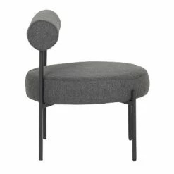 Brand new 😀 Rhonda Accent Chair Polyester/Steel Black/Charcoal - LumiSource 💯