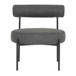 Brand new 😀 Rhonda Accent Chair Polyester/Steel Black/Charcoal - LumiSource 💯 -Living Room Chairs Sales unnamed file 8327