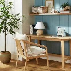 Best deal ⭐ Threshold Designed W/Studio McGee Ventura Upholstered Accent Chair with Wood Frame Natural - Threshold™ designed with Studio McGee 🎉