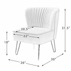 Budget ✨ Upholstery Velvet Side Chair with Tufted Back | Karat Home ✔️ -Living Room Chairs Sales unnamed file 8473