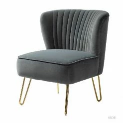 Budget ✨ Upholstery Velvet Side Chair with Tufted Back | Karat Home ✔️ -Living Room Chairs Sales unnamed file 8478