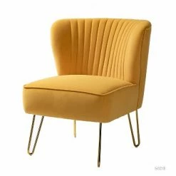 Budget ✨ Upholstery Velvet Side Chair with Tufted Back | Karat Home ✔️ -Living Room Chairs Sales unnamed file 8480