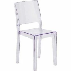 Best Sale 😉 Phantom Transparent Stack Side Chair Clear - Riverstone Furniture ✔️