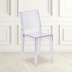 Coupon 🥰 Flash Furniture Phantom Series Transparent Stacking Side Chair 🌟