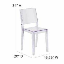 Coupon 🥰 Flash Furniture Phantom Series Transparent Stacking Side Chair 🌟 -Living Room Chairs Sales unnamed file 8563