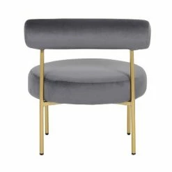 Outlet ⌛ Rhonda Accent Chair Velvet/Steel Gold/Silver - LumiSource 🎁 -Living Room Chairs Sales unnamed file 8630