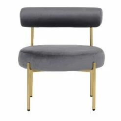 Outlet ⌛ Rhonda Accent Chair Velvet/Steel Gold/Silver - LumiSource 🎁 -Living Room Chairs Sales unnamed file 8631