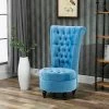 Outlet 🌟 HomCom Retro High Back Velvet-touch Fabric Armless Chair 👏 -Living Room Chairs Sales unnamed file 8652