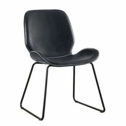 Buy 👍 Quincy Contemporary Leatherette Accent Chair - Mibasics Galaxy Black 💯 -Living Room Chairs Sales unnamed file 8693
