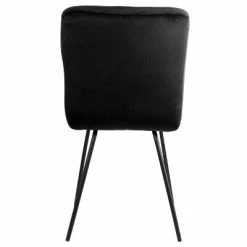 Deals ⭐ Elama 2 Piece Velvet Tufted Chairs in Black with Black Metal Legs 🌟 -Living Room Chairs Sales unnamed file 8765
