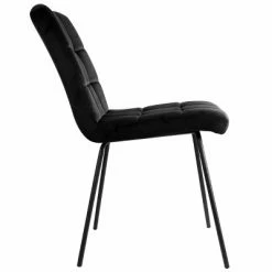 Deals ⭐ Elama 2 Piece Velvet Tufted Chairs in Black with Black Metal Legs 🌟 -Living Room Chairs Sales unnamed file 8766