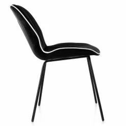 Cheap 😉 Elama 2 Piece Velvet Tufted Chair in Black with Black Metal Legs 🤩 -Living Room Chairs Sales unnamed file 8780