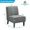 Coupon 🤩 Costway Accent Chair Armless Fabric Sofa Living Room Furniture Gray 💯 -Living Room Chairs Sales unnamed file 8785